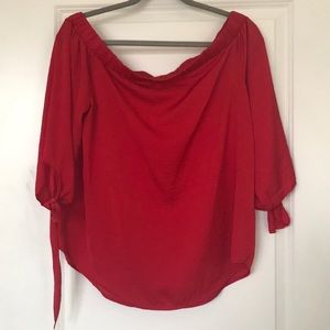 Apt. 9 Off the Shoulder top- Red